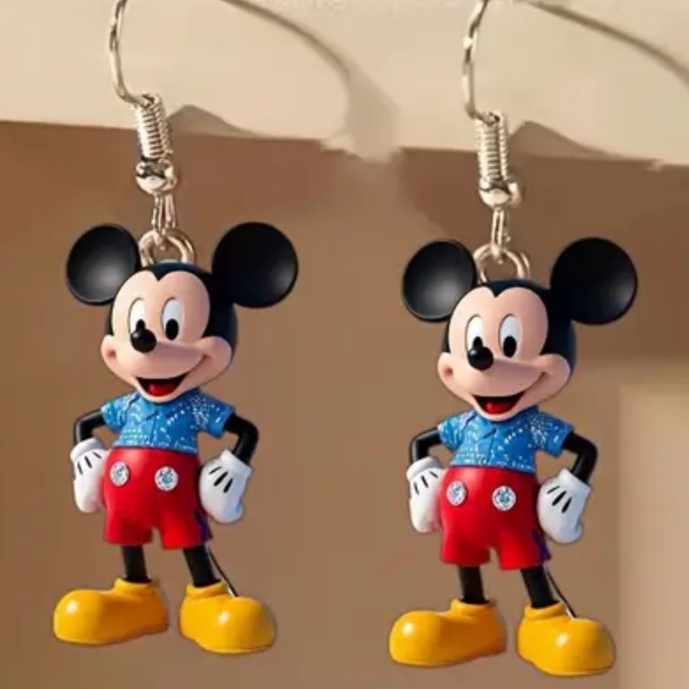 Back to school. Price drop! Disney Mickey Mouse Earrings - Red and Blue 2D